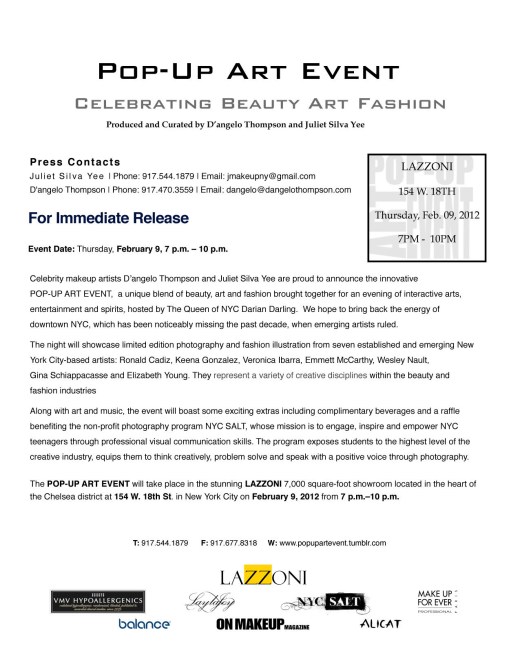 D'angelo Thompson Keena Gonzalez NYC fashion week pop up art event