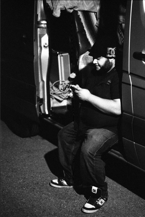 Tony Martinez at Goldenboy's studio image by Keena Gonzalez