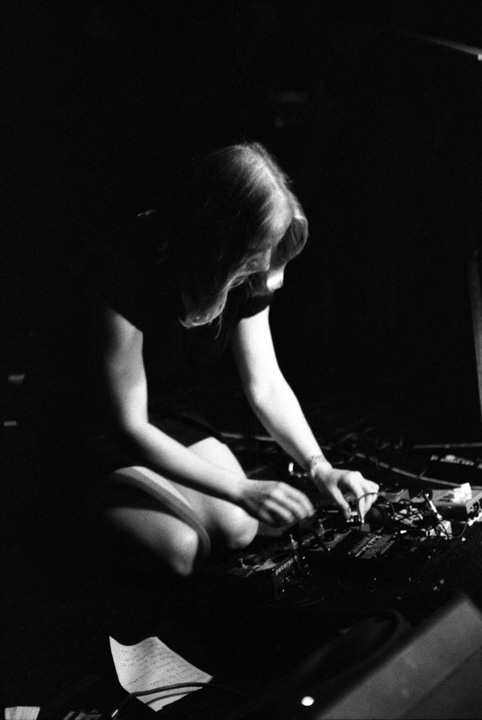 Nicole Verhamme setting up at Silverlake Lounge image by Keena Gonzalez